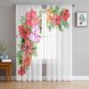 Тропические цветы прозрачные шторы для гостиной спальни современные вуаль тюль шторы тканевые шторы для кухни