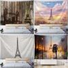 Ретро картина маслом Эйфелева башня узор гобелен офис гостиная гобелен украшение стены дома гобелен