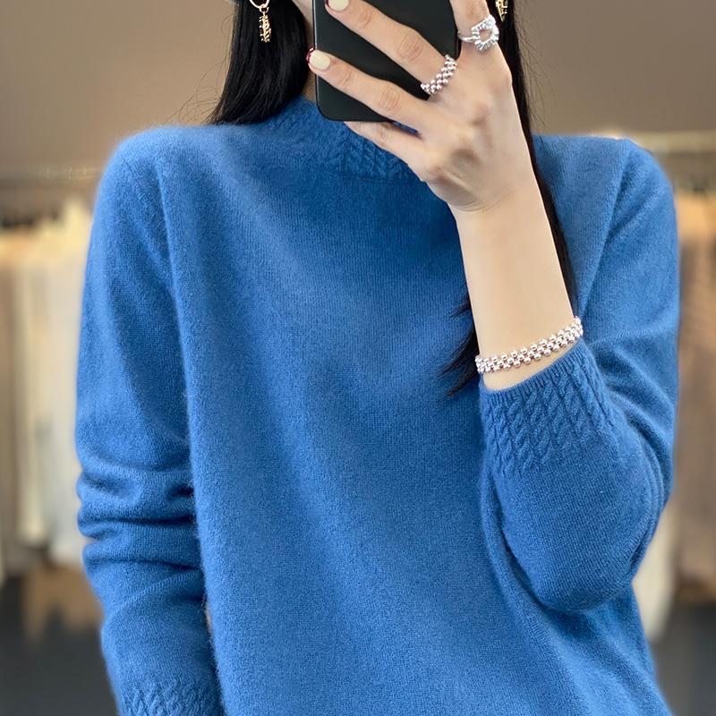 Женский кашемировый свитер Qinghe кашемир 30% кашемир 70% шерсть осенне-зимний пуловер теплый и модный