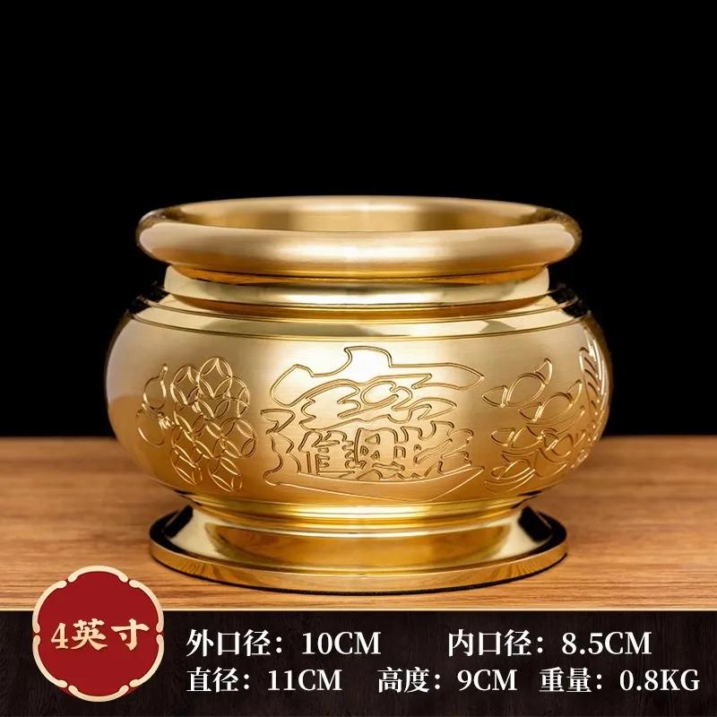 Household Lotus Metal Incense Burner Offering Items In Front of the God of Wealth Guanyin Buddha Home Furnishings