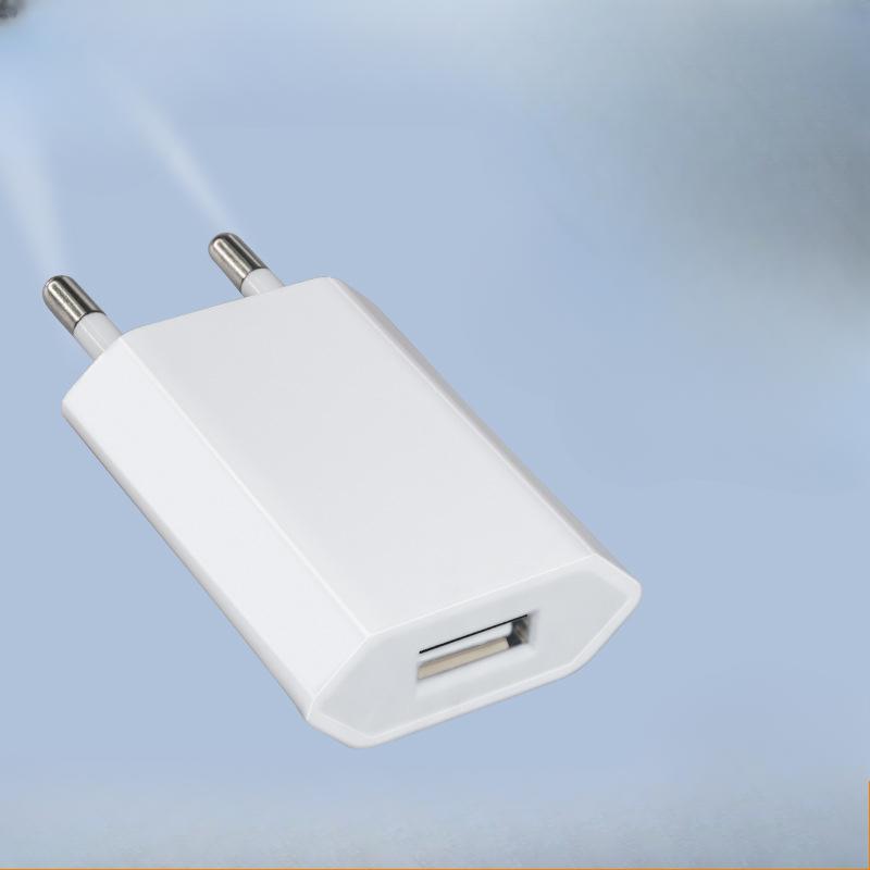 Зарядное устройство для мобильного телефона 5В1А Однопортовое USB Европейская зарядная головка Сертифицировано CE Американский сетевой адаптер для Android