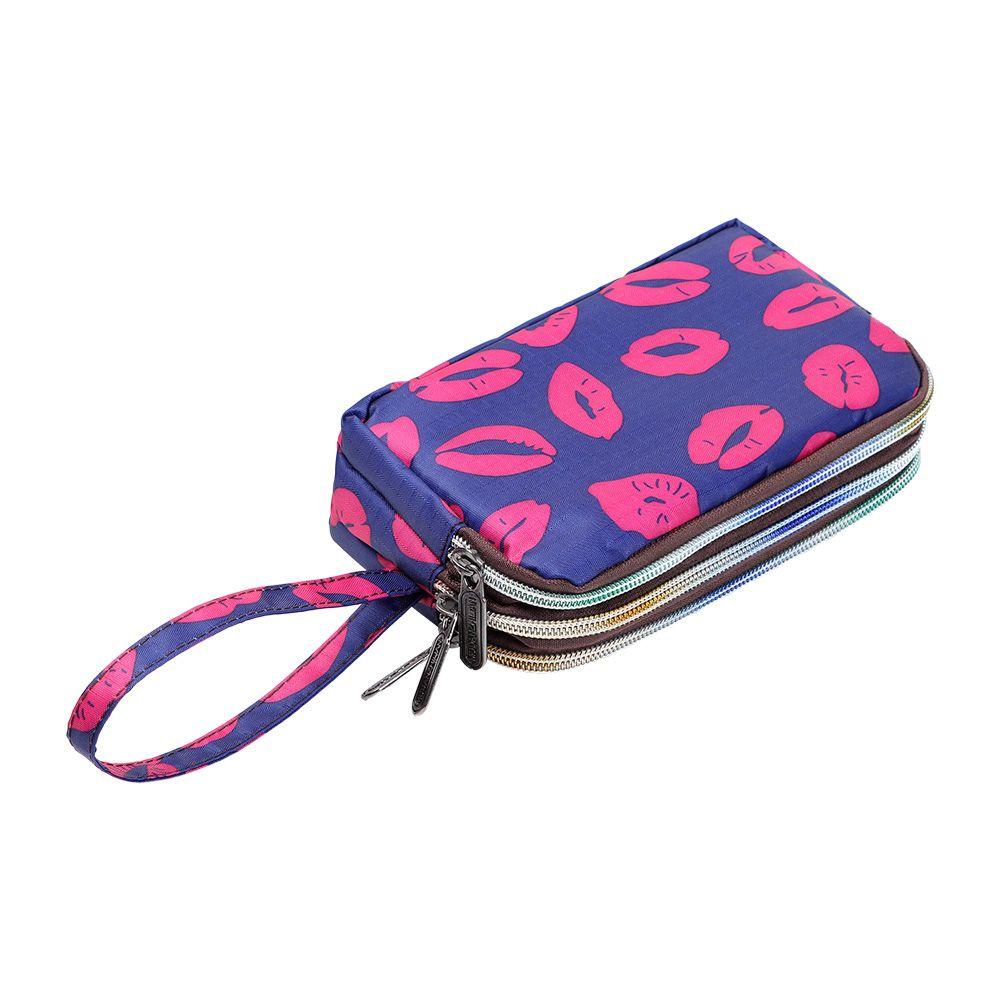 Большая емкость водонепроницаемый кошелек для монет трехслойный длинный кошелек женская сумка принт холщовая сумка