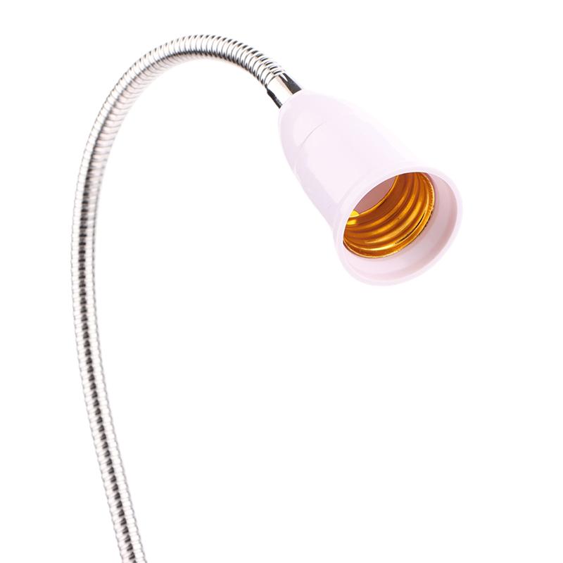Eu Plug E27 Socket Adapter With Switch Cable 360 Degree Desk Lamp Holder Socket Gooseneck Clip-On Cable With Power On Switch