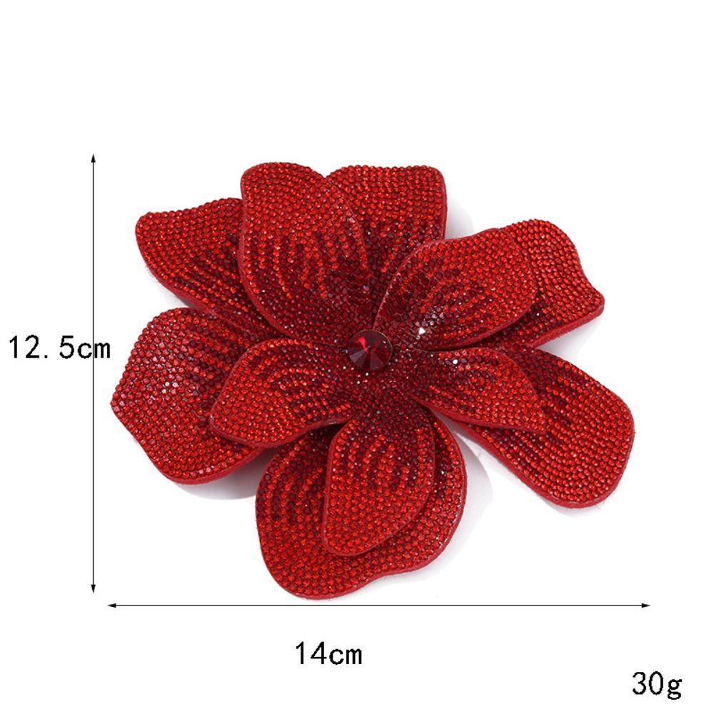 Sparkling Flower Brooch Fabrics DIY Craft Sewing Supplies Sew-On Applique Bag Decoration
