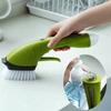 Plastic Kitchen Dish Cleaning Brushes Automatic Soap Liquid Add Pot Brush Strong Decontamination Brush for Kitchen Accessories
