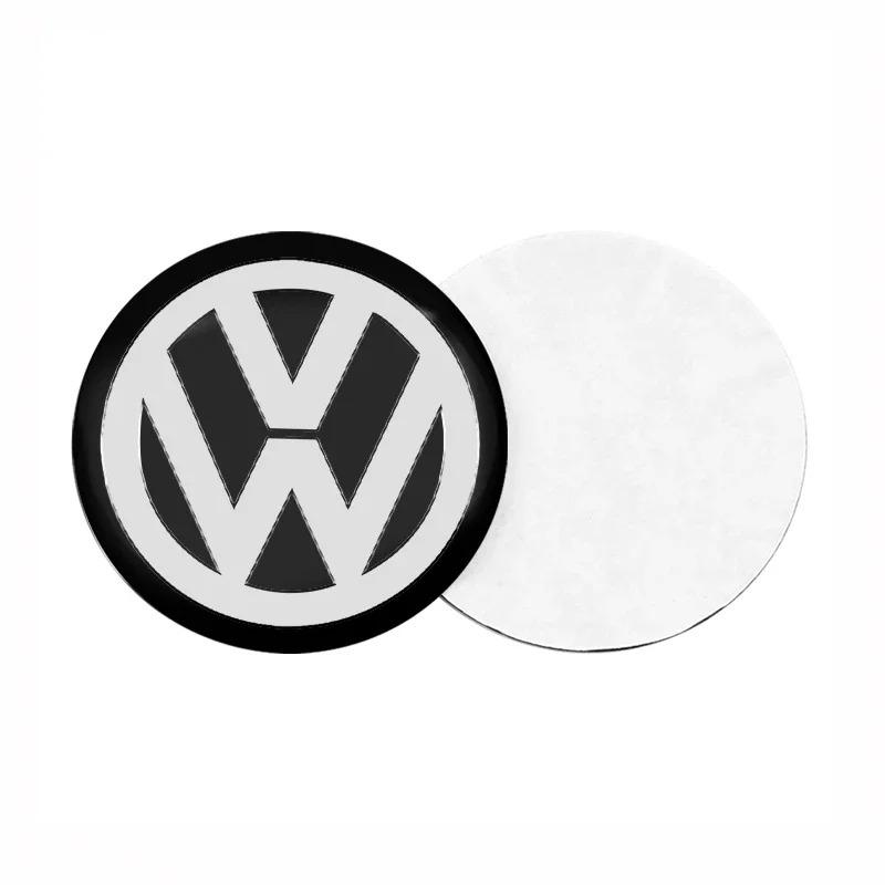 For Volkswagen 56mm Aluminum Alloy Car Wheel Center Decal Hub Sticker Emblem For VW Polo Passat B5 B6 B7 T4 T5 Golf 4 5 6 Tiguan Jetta Gol EO1