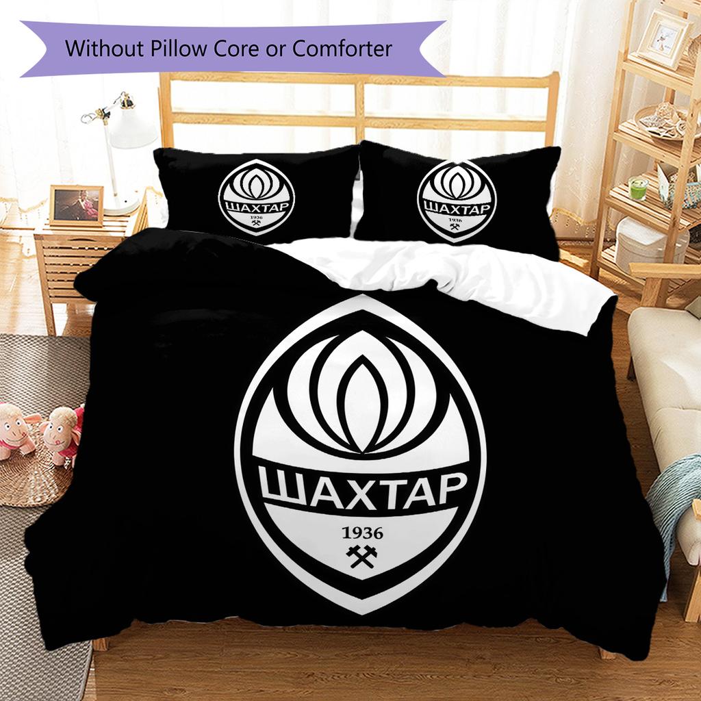 FC Shakhtar Donetsk RugPattern Bedding Quilt Set Quilt Cover Pillowcase Home Decoration Birthday Gift (1 * duvet cover + 2 * pillowcase, without core)
