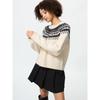 Fluffy Fair Isle Crewneck Sweater