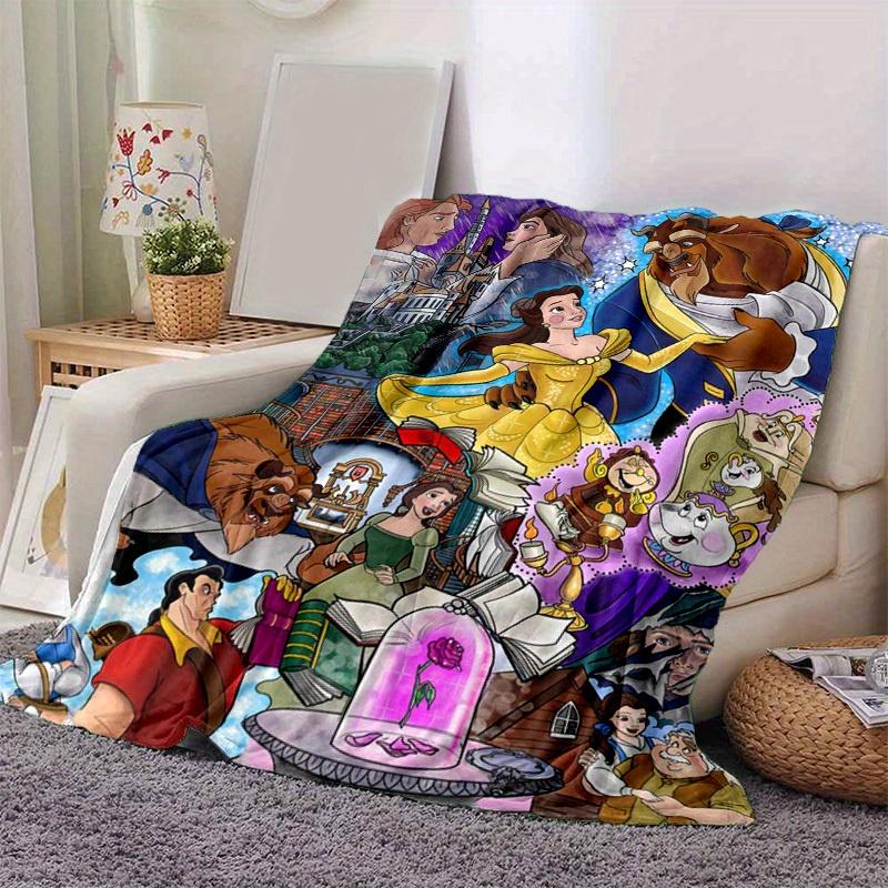 1pc. Disney Beauty and the Beast Blanket, Home Decor, Office Napkin, Outdoor Throw, Gift for Kids & Adults (80x120 cm)