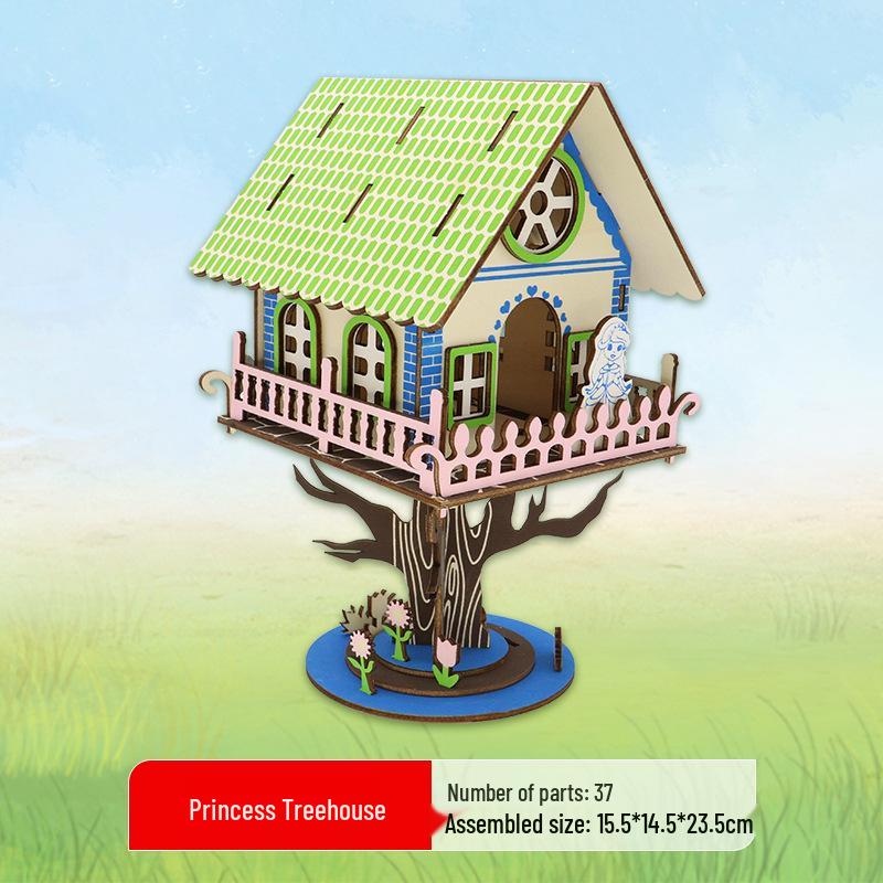 3D Деревянный Пазл Колесо Обозрения - Развивающий DIY Подарок для Детей