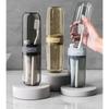 Portable Transparent Toiletries Set Storage Box for Travel, Including Travel Mouthwash Cup and Toothbrush Holder Bento Box
