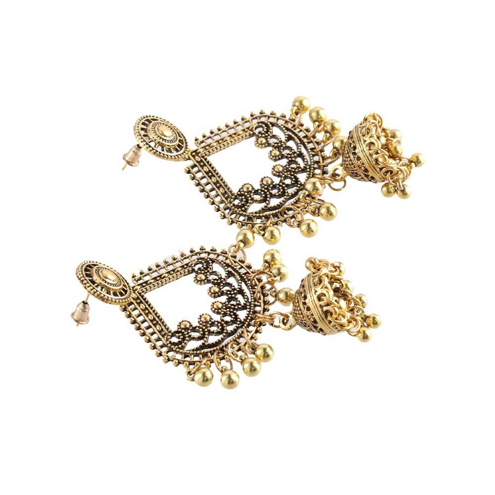 Индийские модные аксессуары Jhumka золотого и серебряного цвета, серьги-гвоздики, висячие серьги-подвески, ювелирные изделия