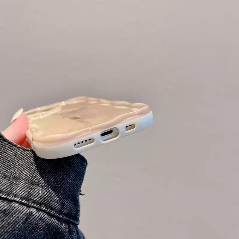 Подходит для чехла для мобильного телефона Apple 15promax iPhone 14 13 Градиентная масляная живопись Роза Силиконовый Мягкий Чехол