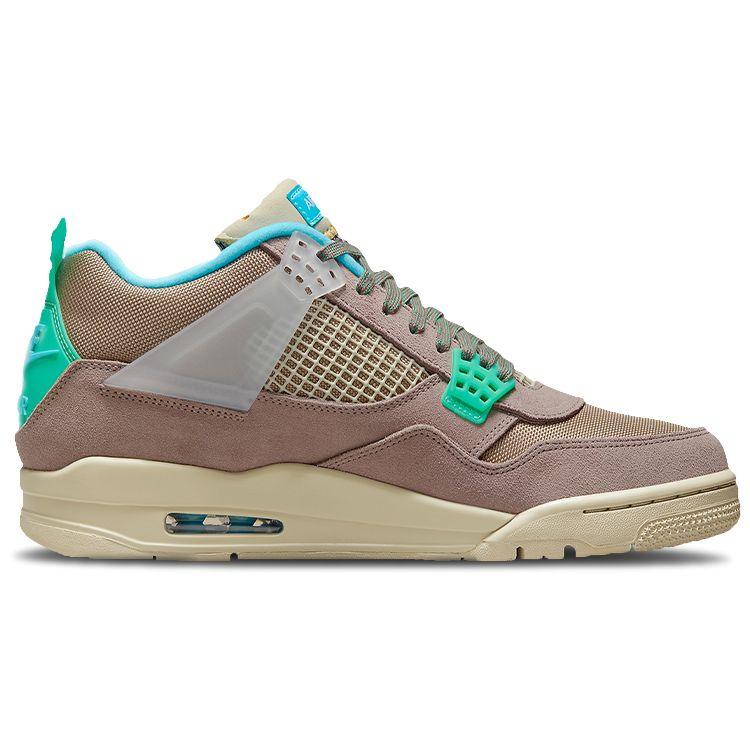 Union LA X Air Jordan 4 Retro Taupe Haze Unisex Sneakers Tan Blue-Fury Khaki DJ5718-242