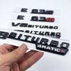 3D Glossy Black Letters E43 E53 E63 E63S V8 Biturbo 4matic ABS Emblem for Mercedes Benz AMG Car Fender Trunk W212 W213 Sticker
