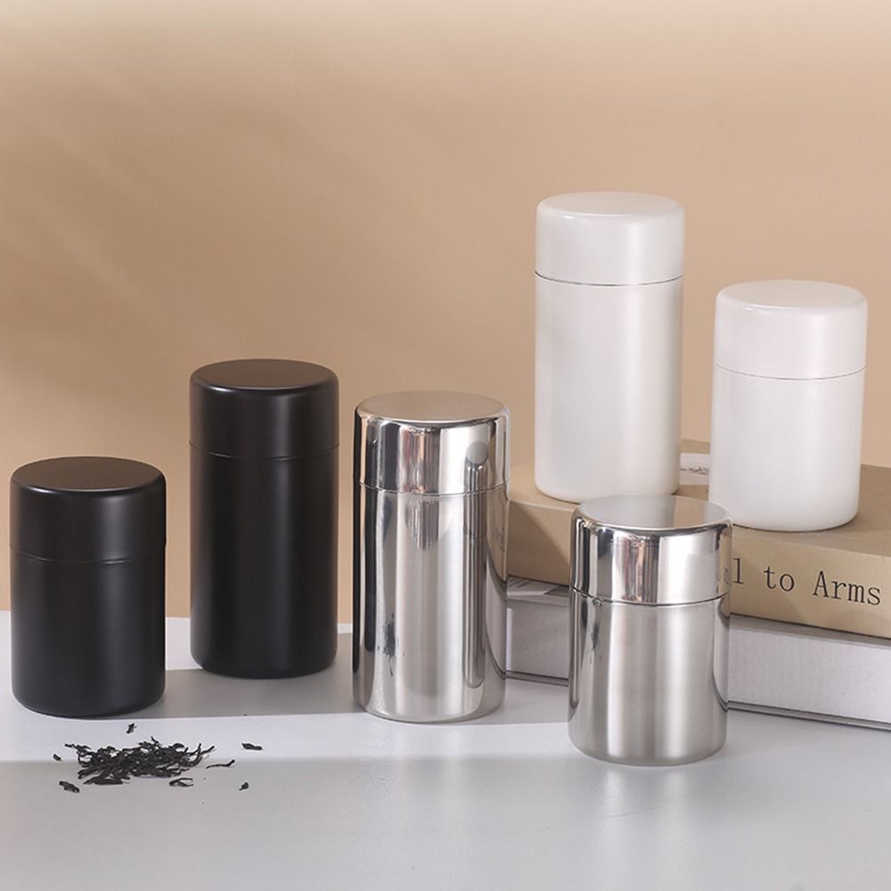 Airtight Seal Stainless Steel Tea Canister Stainless Steel Food Sealed Containers Loose Tea