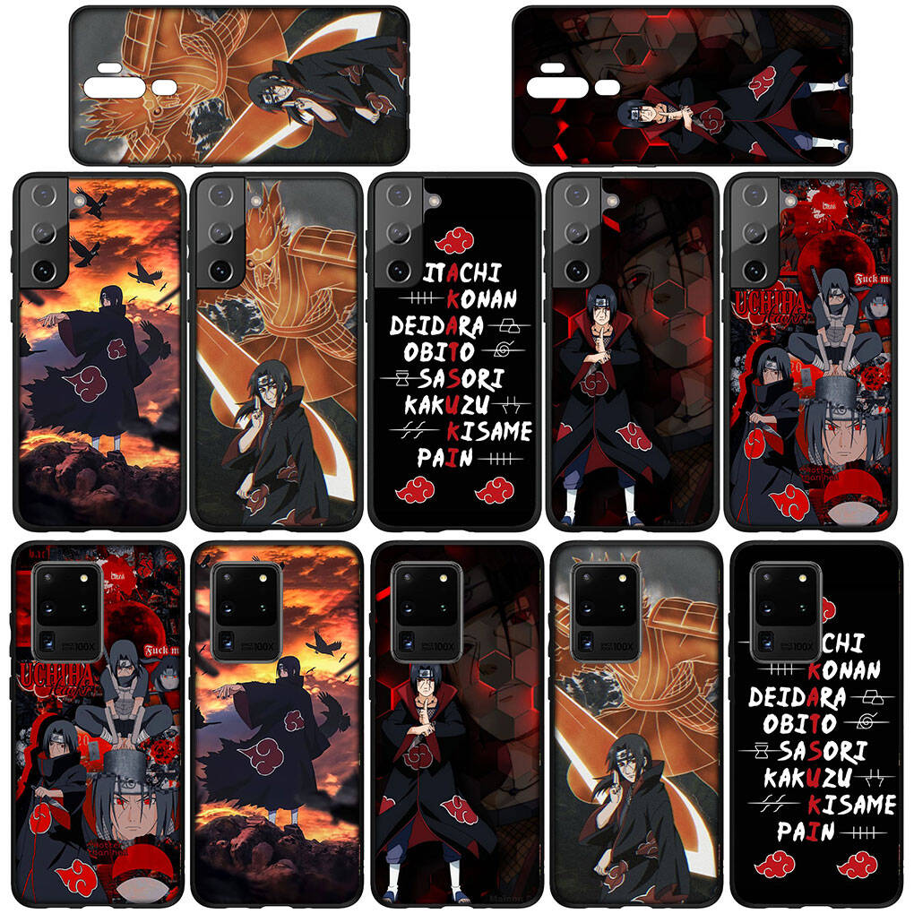 Case for Samsung Galaxy S25 S23 S24 Ultra FE Plus A05 A06 A15 A16 A36 A37 A35 A54 A55 A56 A57 A25 A26 A53 Akatsuki Poster Itachi Naruto Sasuke Cover