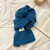 1116 Korean atmosphere solid color knitted scarf autumn and winter women's new Korean egg mohair wool scarf
