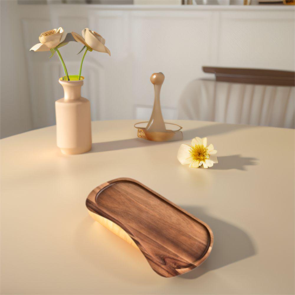 Изолированный деревянный поднос, доска для сыра в японском стиле, домашний декор, поднос для чая, гостиная