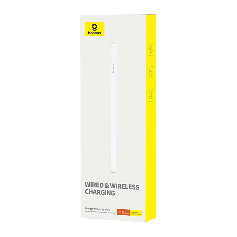 Active Stylus Baseus Smooth Writing Series With Wireless and Wired Charging (White)