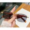 Men Women Metal Frame Sunglasses Fashion Square Black Lenses Sunglasses Fashion Accessories