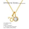Steel Necklace Female Clavicle Chain Fashion Ins Twelve Constellation with Diamond Light Luxury Minority Birthday Stainless Steel Snake Bones Chain