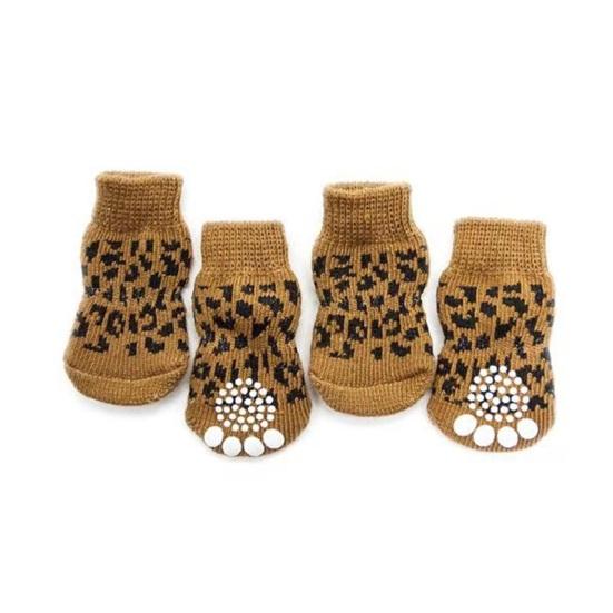 4 шт. носки для домашних животных, теплые, мягкие и удобные носки для собак, прочные противоскользящие зимние протекторы для лап домашних животных, товары для домашних животных