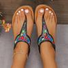 Bohemian Colorful Beaded Sandals Women Clip Toe Comfort Soft Flat Heels Flip Flops Woman Summer Beach Plus Size Sandalias Mujer