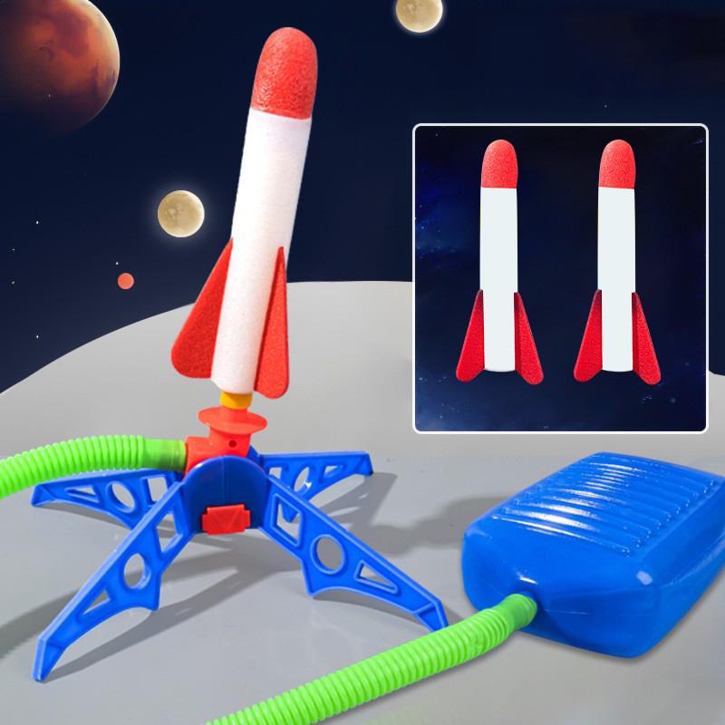 Kids Rocket Launcher Step Pump Power Air Pressed Stomp Outdoor Family Games Skyrocket Birthday Gifts Sports Toys For Children