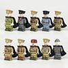 Military World War II Germany Officer Ww2 Army Soldier Minifigures Army Parts Bricks Model Building Kits Kids Education Toys