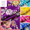 Floral Jacquard Fabric Ethnic Damask Brocade Cloth Satin Faux Silk Retro Crafts for DIY Qipao Dress 75*100cm