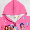 Худи для девочек 3D Мультяшная куртка Толстовка Музыкальная на молнии с капюшоном с длинным рукавом Топы