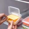 2pcs Butter Cheese Storage Box Transparent Cheese Box Refrigerator Kitchen Fruit Vegetable Fresh-keeping Organizer Storage Box