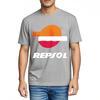 Смешная футболка Streetwear Мягкая хлопковая футболка Логотип Repsol на черной футболке Взрослая футболка с коротким рукавом Аниме Минималистичная футболка Короткая