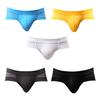 Men's Sexy Mesh Modal Triangle Underwear Breathable Solid Briefs Underpants