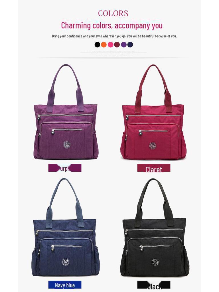 Женская повседневная легкая нейлоновая сумка через плечо – модная, универсальная и вместительная дорожная сумка