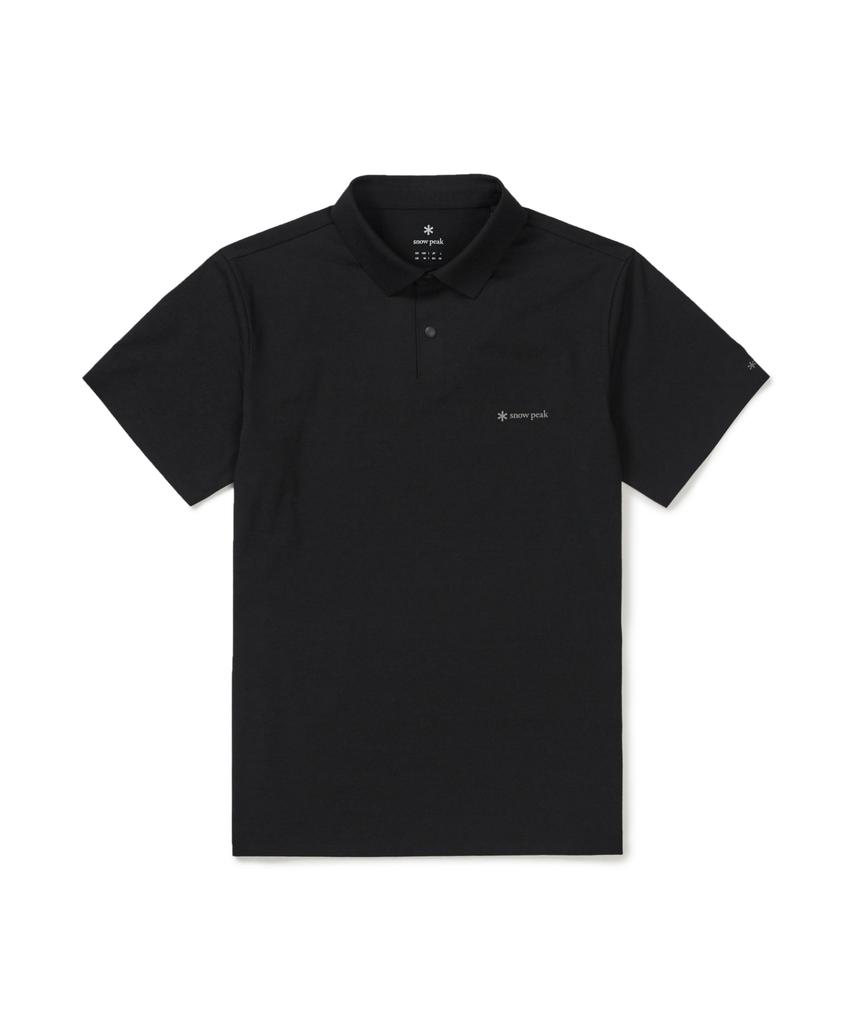 SNOWPEAK APPAREL Regen Quick-Dry Short Sleeve Polo Shirt (S26Mmtps50) Black