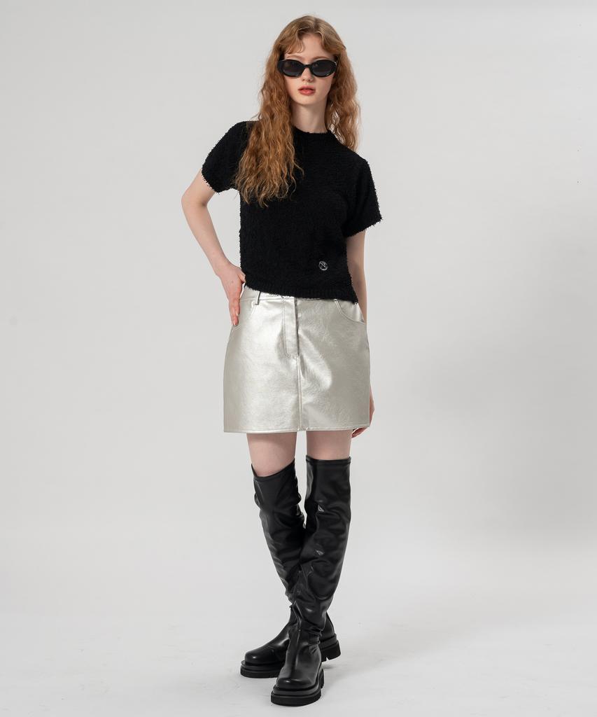 UNUSUALNORMAL Symbol Knit Top_Black
