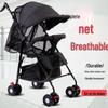 Lightweight Foldable Baby Stroller for Sitting or Lying