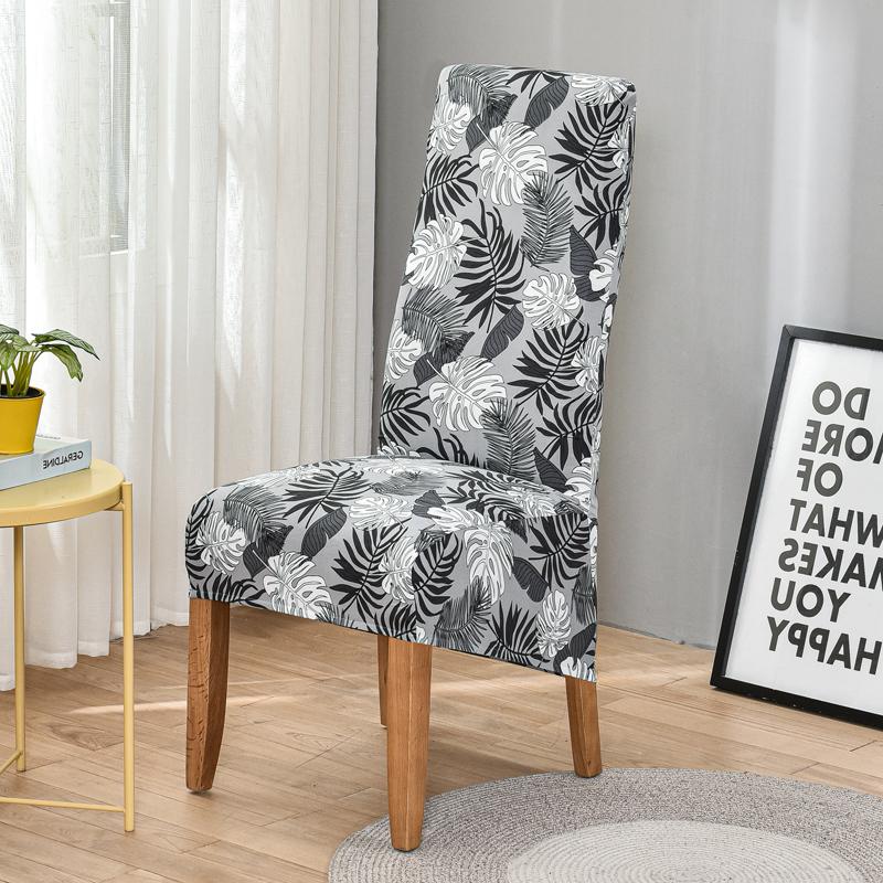 Чехол для стула с цветочным принтом и высокой спинкой, размер XL/M, эластичное платье для чехлов на стулья для столовой, свадьбы, банкета, домашнего декора