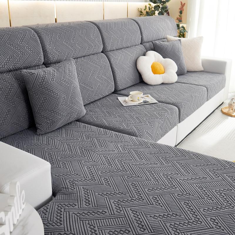 Плюшевый чехол на сиденье дивана для гостиной, бархатная подушка, эластичный угловой чехол для дивана, комплект 1/2/3/4 местных однотонных чехлов