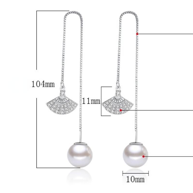 Женские винтажные корейские модные элегантные простые антиаллергенные серьги-гвоздики с цирконом и кристаллами в форме листьев, жемчугом, с длинной кисточкой, веером, серьги-гвоздики, ювелирные изделия, рождественские подарки