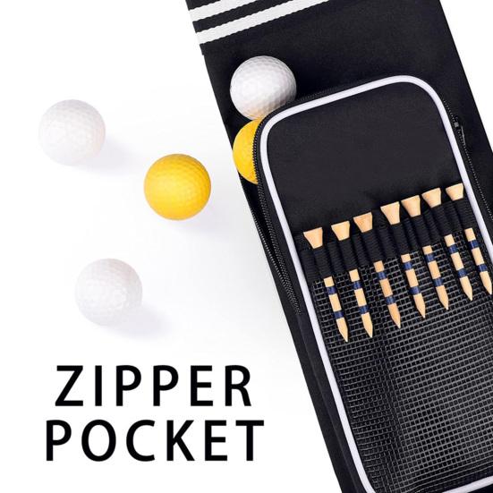 Golf Club Storage Bag with Multiple Pockets Waterproof Adjustable Sling Strap Golf Carrying Bag Golf Tees Organizer