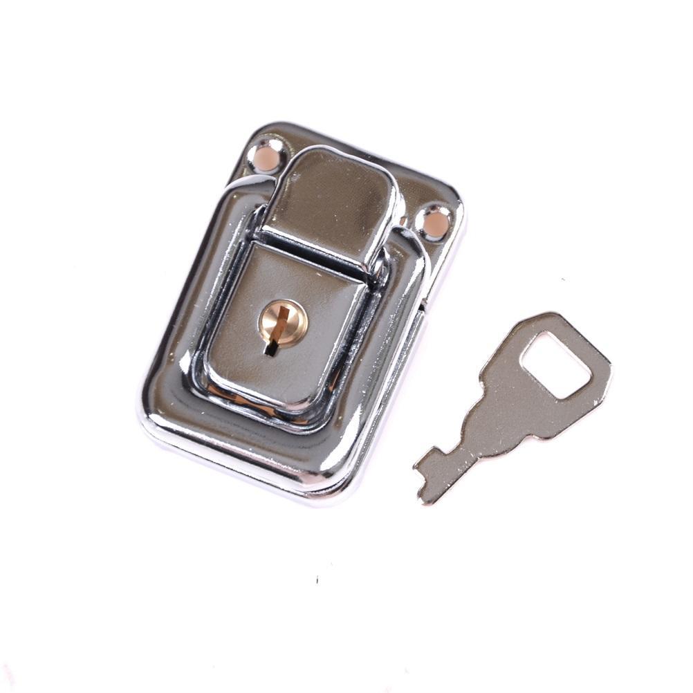 J402 Cabinet Box Square Lock With Key Spring Latch Catch Toggle Locks Hasp
