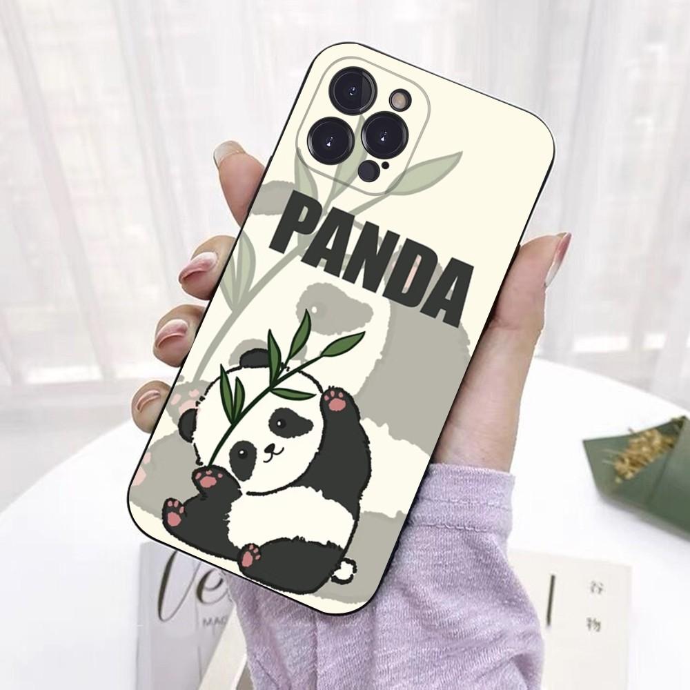 Чехол для телефона с милой пандой для iPhone 15, 6, 7, 8 Plus, 11, 12, 13, 14 Pro SE 2020 MAX Mini X XS XR, задняя крышка