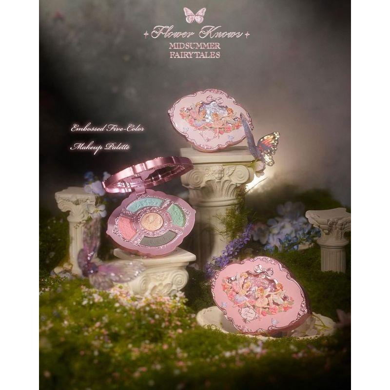 Flower Knows - Палитра макияжа «Сказки середины лета» с тиснением, пять цветов - 03