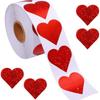 Sealing Sticker Sparkling Decoration Sticker Sticky Label Heart-shaped Love Stickers Red