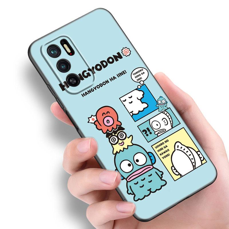 Cartoon Hangyodon Black Silicone Phone Case For Xiaomi Redmi Note 10 11 11S 12 13 4G 8 9 11T Pro 5G Plus 8T 9S 10S 12S