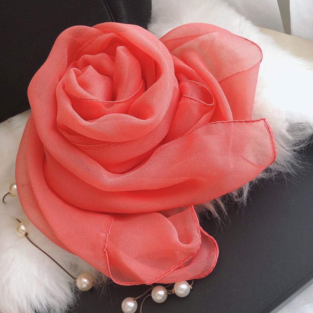 New Versatile Solid Color Dance Scarves Sunscreen Scarves With Good Drape Women'S Long Scarves And Gauze Scarves