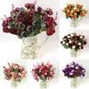 21 Head 1 Bouquet Artificial Rose Flower Leaf Concise Home Wedding Decoration